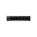 CONMUTADOR BCS LINE 4xPoE 1Gbps + 2xUPLINK 1Gbps 60W 802.3AF/AT/HI-PoE