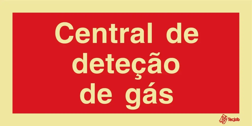 SINAL FOTOLUMINESCENTE CENTRAL GÁS 200x100mm