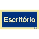 SINAL FOTOLUMINESCENTE ESCRITÓRIO 200x100mm
