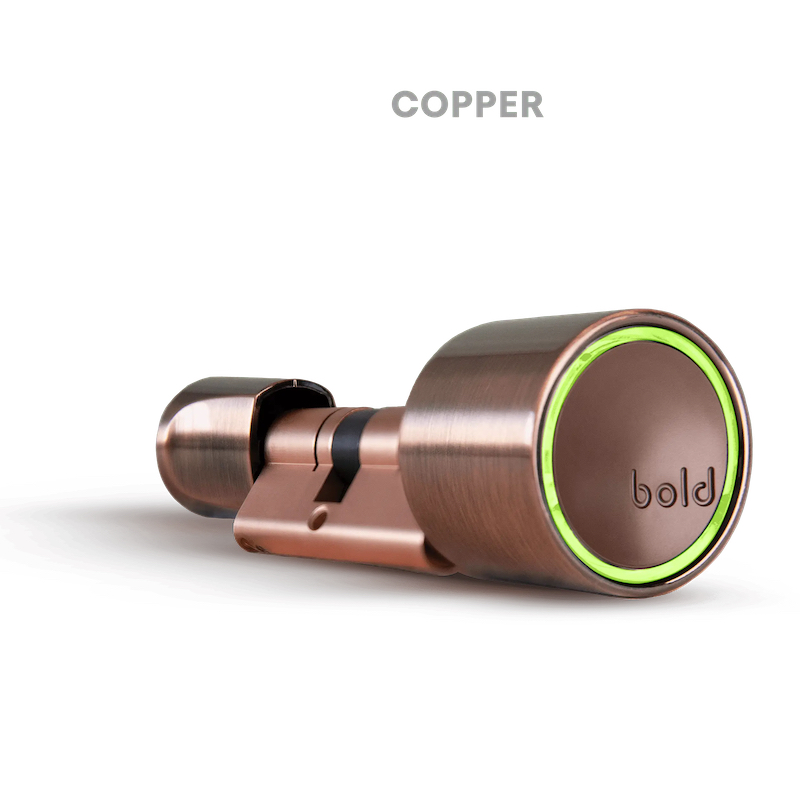 CILINDRO BOLD SMART LOCK IN 35mm MÁXIMO - OUT 30-45mm EDIÇÃO LIMITADA COBRE