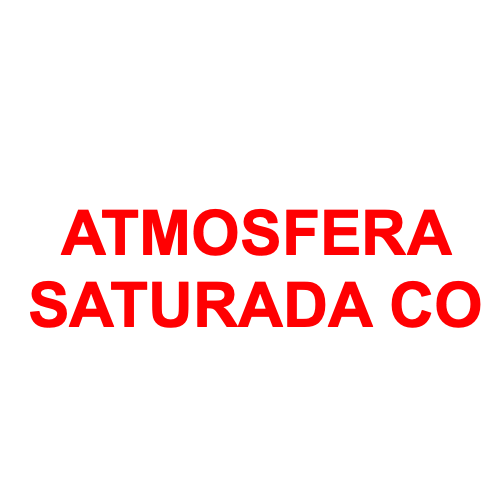 SINAL VINIL AUTOCOLANTE ATMOSFERA SATURADA CO 70x180mm