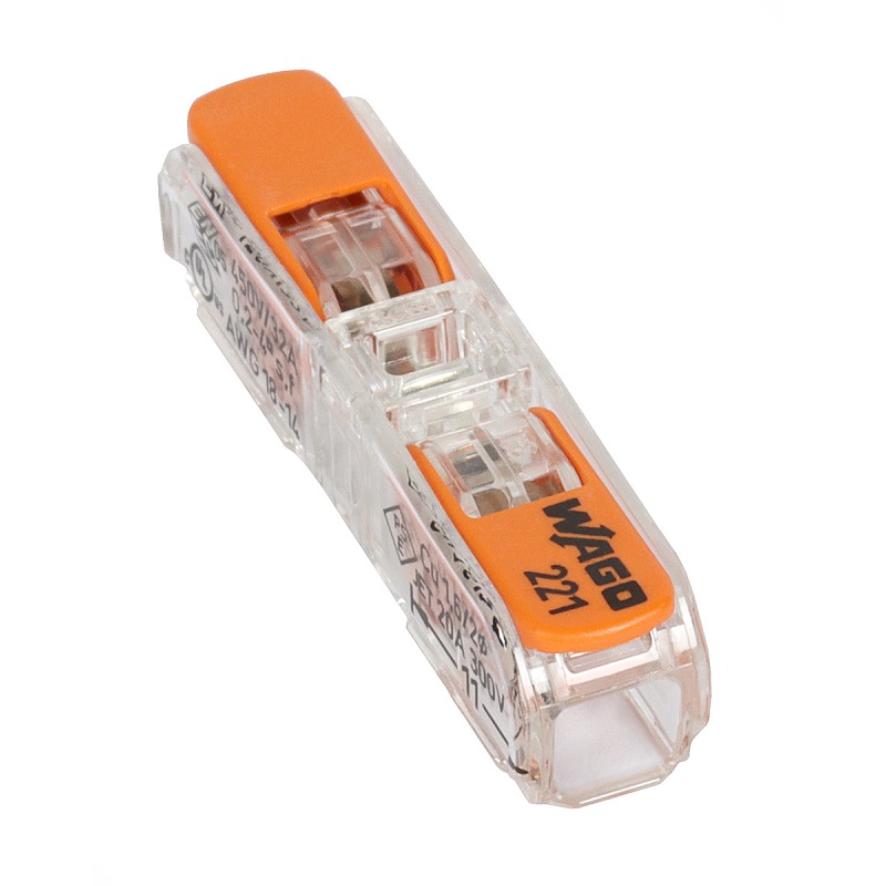 60x CONECTOR RÁPIDO WAGO 221-2411 COMPACT MAX 4mm2 2 HILOS