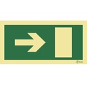 SINAL FOTOLUMINESCENTE SAÍDA DIREITA 200x100mm