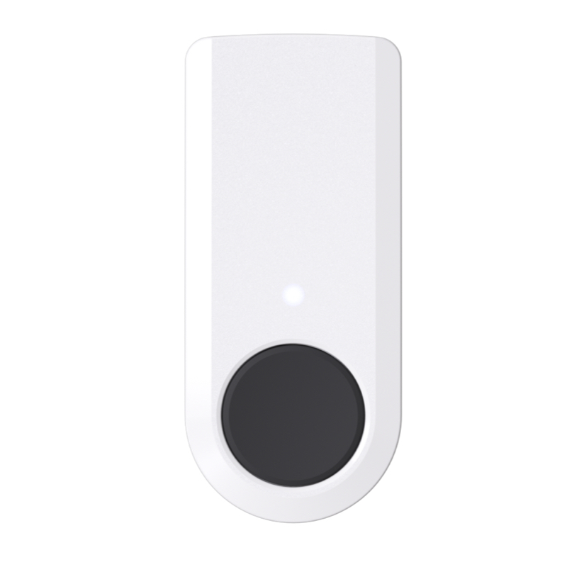 CAMPAINHA/BOTÃO GRAU 2 WIRELESS BRANCA BOTÃO PROGRAMÁVEL LED MODO NOTURNO