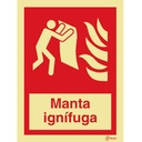 SINAL FOTOLUMINESCENTE MANTA IGNÍFUGA 100x150mm