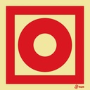 SINAL FOTOLUMINESCENTE BOTÃO ALARME 150x150mm