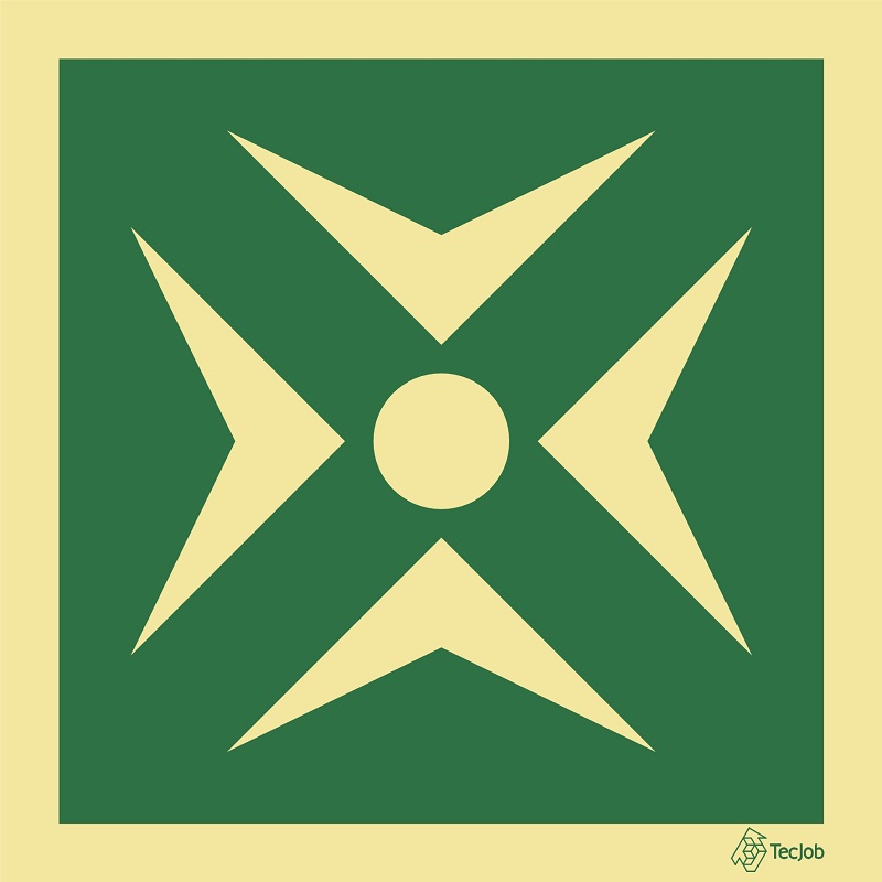 SINAL FOTOLUMINESCENTE PONTO ENCONTRO 150x150mm