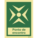 SINAL FOTOLUMINESCENTE PONTO ENCONTRO COM TEXTO 150x200mm