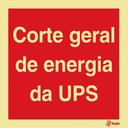 SINAL FOTOLUMINESCENTE CORTE GERAL UPS 150x150mm
