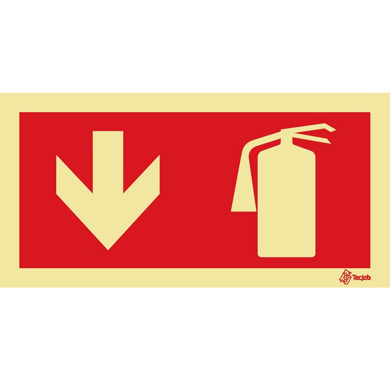 SINAL FOTOLUMINESCENTE EXTINTOR ESQUERDA 300x150mm