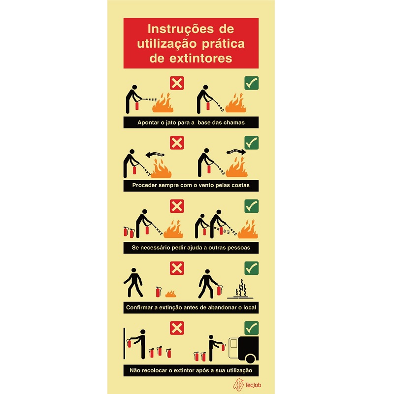 [I0087B] SINAL FOTOLUMINESCENTE INSTRUÇÕES EXTINTOR 200x85mm