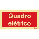 SINAL FOTOLUMINESCENTE QUADRO ELÉTRICO 200x100mm