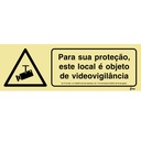SINAL PVC OPACO CCTV PROTEÇÃO 300x100mm