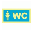 SINAL PVC OPACO WC FEMININO 200x100mm