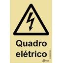 SINAL FOTOLUMINESCENTE QUADRO ELÉTRICO COM TEXTO 100x150mm