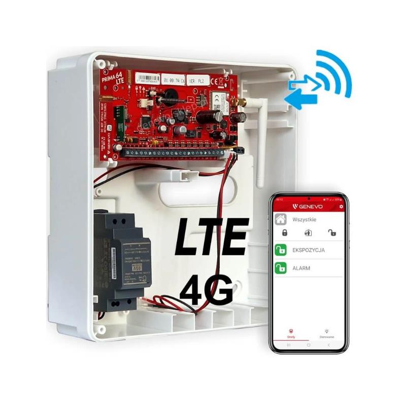 CENTRAL HIBRIDA PRiMA 8xZONAS GSM 2+2xSAÍDAS LTE EVOLINK 868 MHz