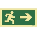 SINAL FOTOLUMINESCENTE EVACUAÇÃO SAÍDA DIREITA 200x100mm