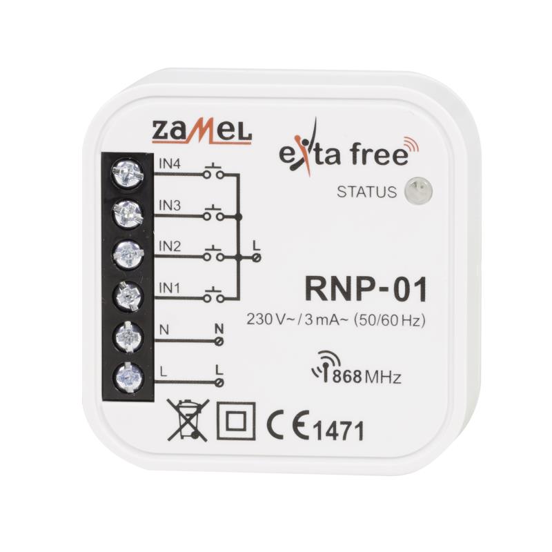 [ZMRNP01] TRANSMISOR 4 CANALES 230Vac  EXTA FREE PARA LA CAJA DEL EQUIPO