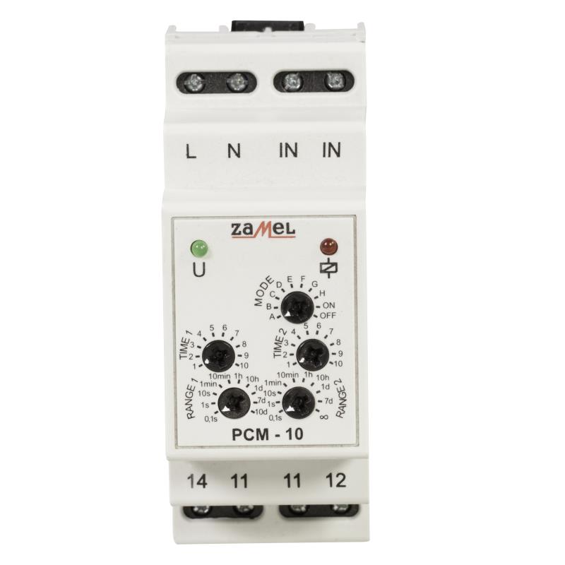 RELÉ TEMPORIZADO MODULAR 10x MULTIMODO  2 TEMPORIZACIONES