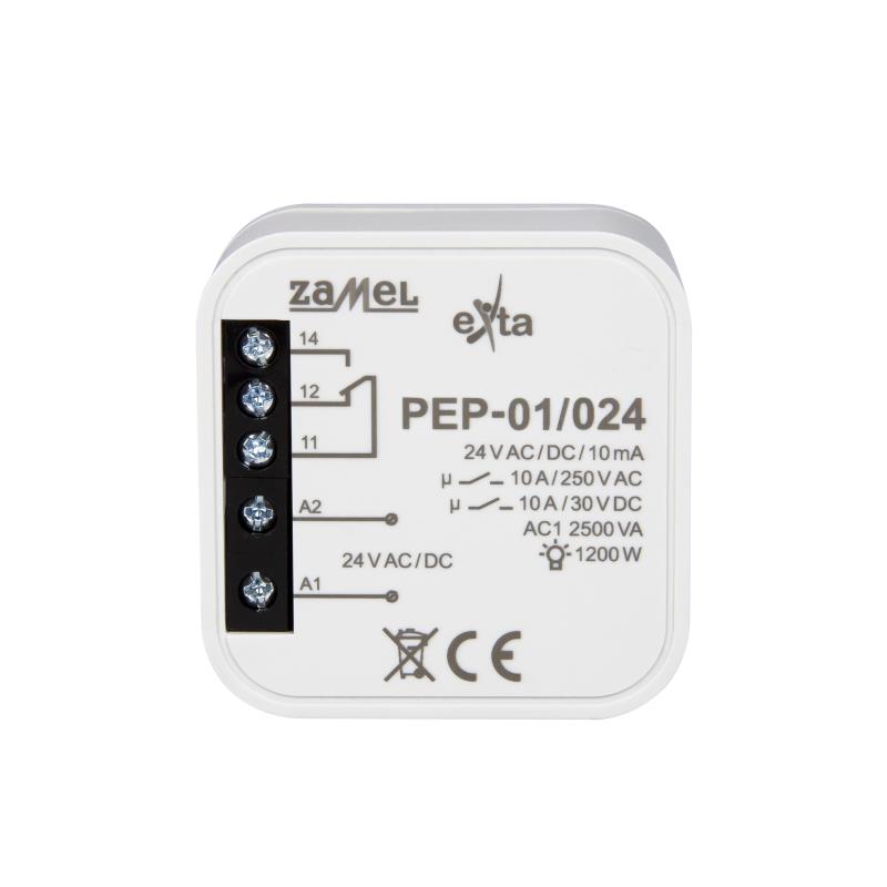 [ZMPEP01024] RELÉ 1 INVERSOR 10A 24Vac/dc PARA CAIXA APARELHAGEM