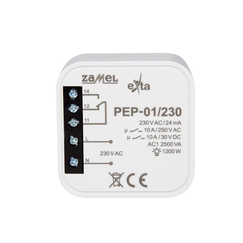 RELÉ 1 INVERSOR 10A 230Vac PARA CAIXA APARELHAGEM