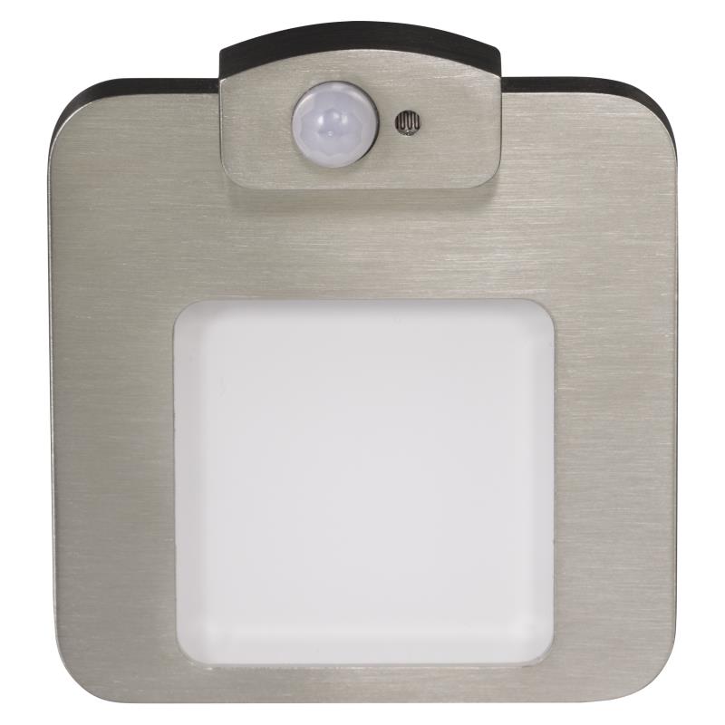 MOZA EMPOTRAR 230Vac PIR BLANCO FRIO ACERO INOXIDABLE