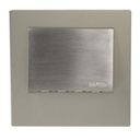 NAVI CON ARO EMPOTRAR 230Vac BLANCO CALIENTE ACERO INOXIDABLE