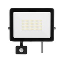 FLOODLIGHT COM SENSOR 100W 4000K IP65 240Vac