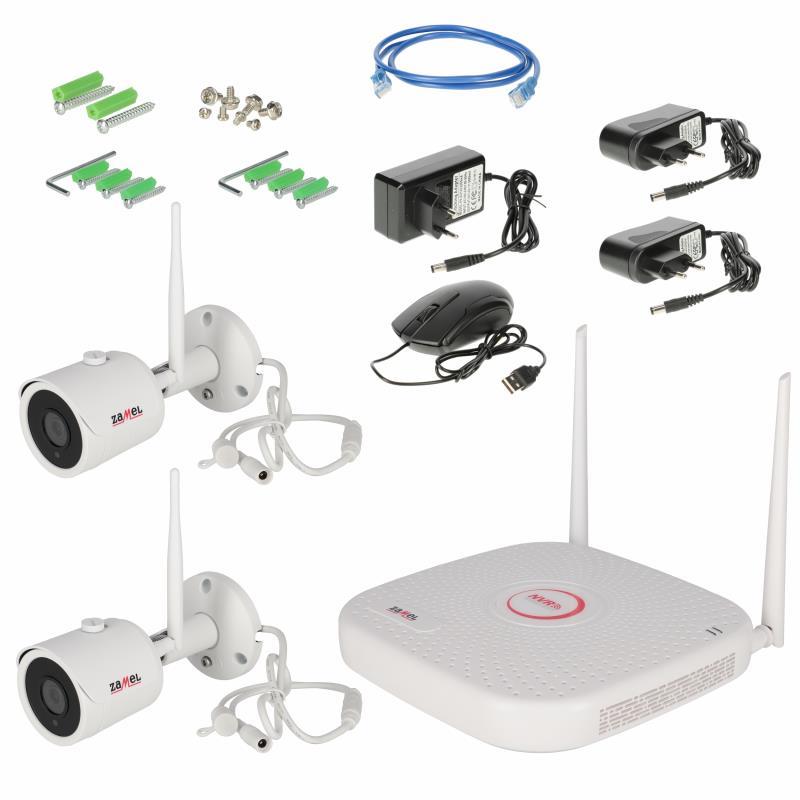 KIT IP NVR + 2xTUBULAR 2MPX IV25m IP66 Wi-Fi GARDI