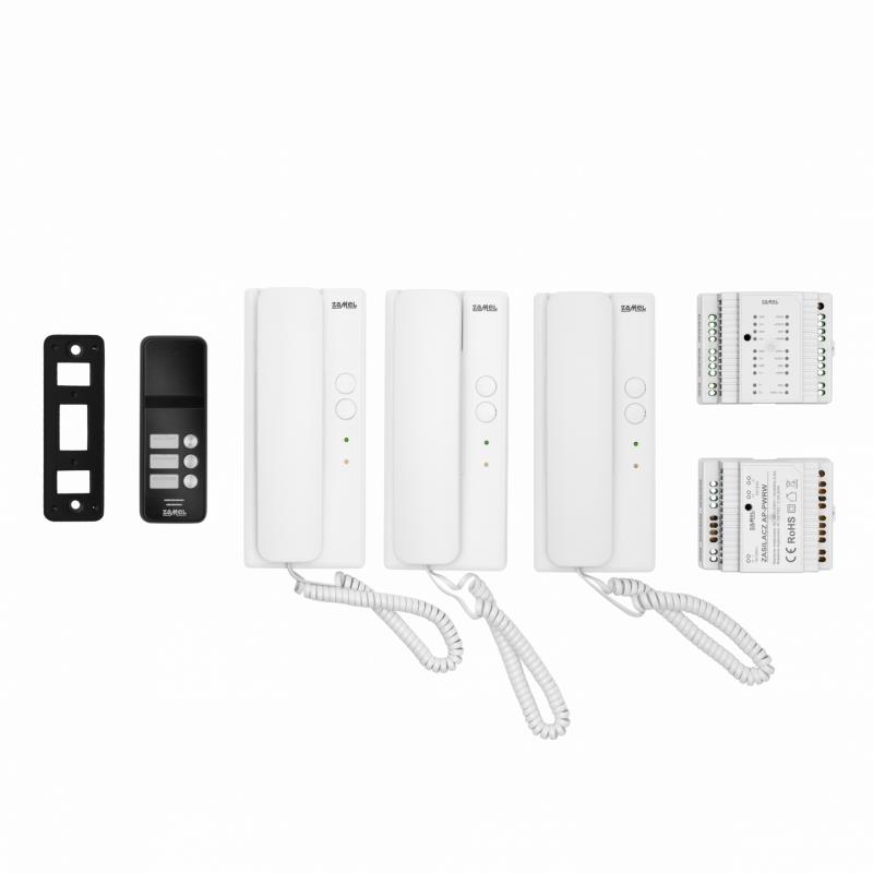KIT AUDIO TRIFAMILIAR SISTEMA DOS HILOS