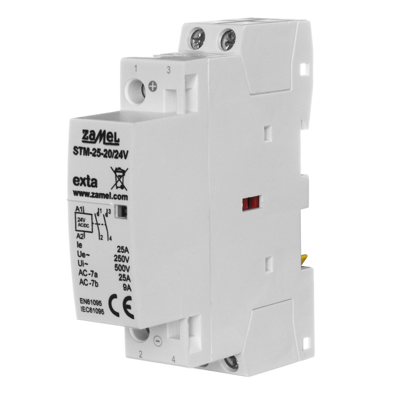 CONTACTOR MODULAR ELECTROMAGNÉTICO 25A 2xNA 24Vac/dc