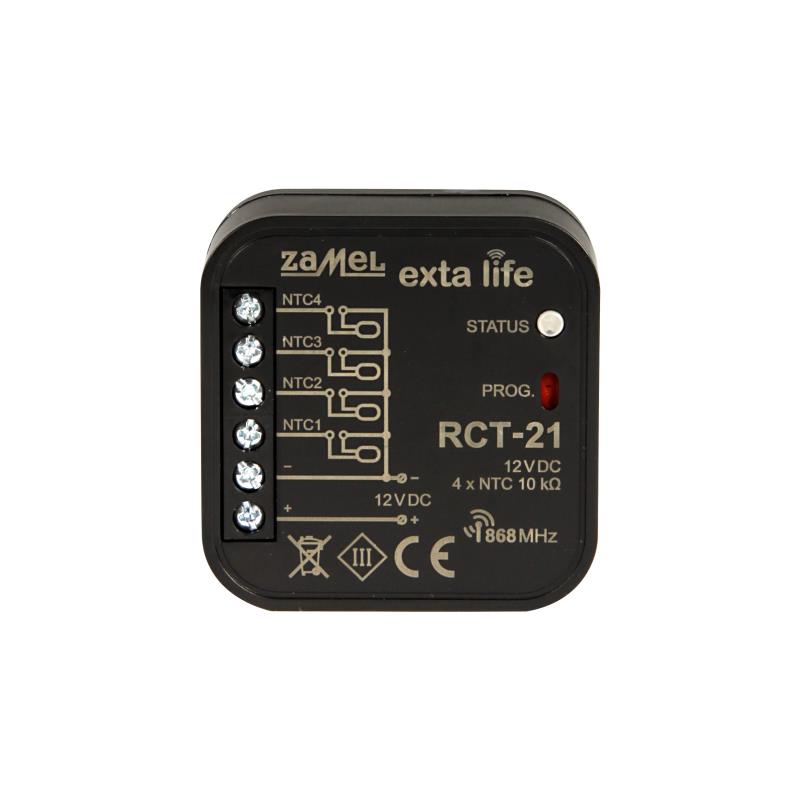 [ZMRCT21] SENSOR TEMPERATURA 4 CANAIS 12Vdc EXTA LIFE PARA CAIXA APARELHAGEM