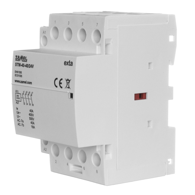 CONTACTOR MODULAR ELECTROMAGNÉTICO 40A 4xNA 24Vac/dc