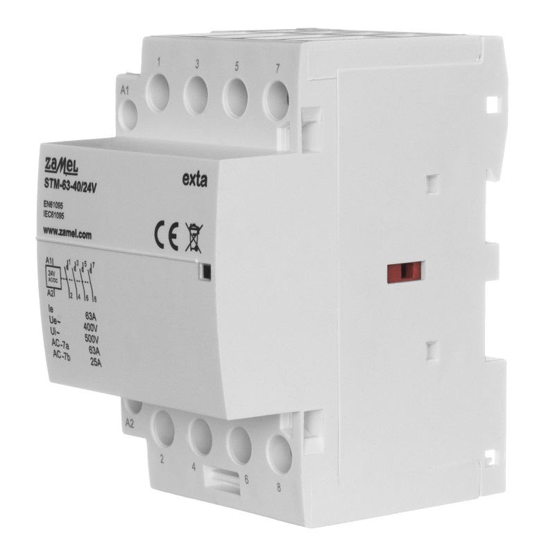 CONTACTOR MODULAR ELECTROMAGNÉTICO 63A 4xNA 24Vac/dc