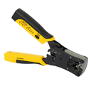 ALICATE CRAVAR FICHA RJ45 MODULAR 6P4C / 6P6C / 8P8C COM TESTADOR CABOS