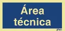 SINAL FOTOLUMINESCENTE AREA TECNICA 200x100mm