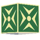 SINAL PVC FOTOLUMINISCENTE 4 FACES PONTO ENCONTRO PANORÂMICO 400x400mm