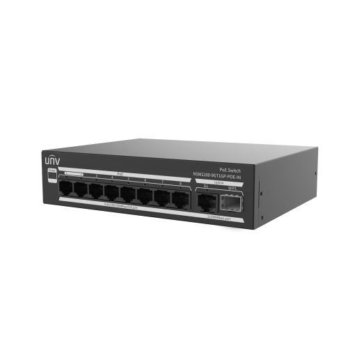 SWITCH GERIDO 8xPoE 1Gbps + 1xUPLINK 1Gbps 1xSFP 1Gbps L2 120W MÁXIMO