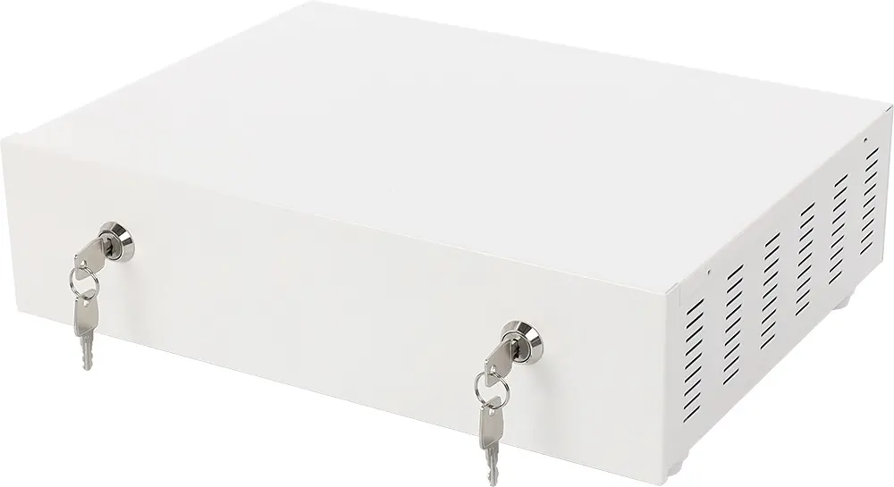 GABINETE DVR PULSAR AWO445 (HORIZONTAL, PEQUENO, LARGURA MAX. 355 MM, BRANCO, 2 FECHADURAS) 