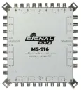 MULTISWITCH EN CASCADA SIGNAL PRO MS-916 CLASE A, 9 ENTRADAS, 16 SALIDAS CON FUENTE DE ALIMENTACIÓN