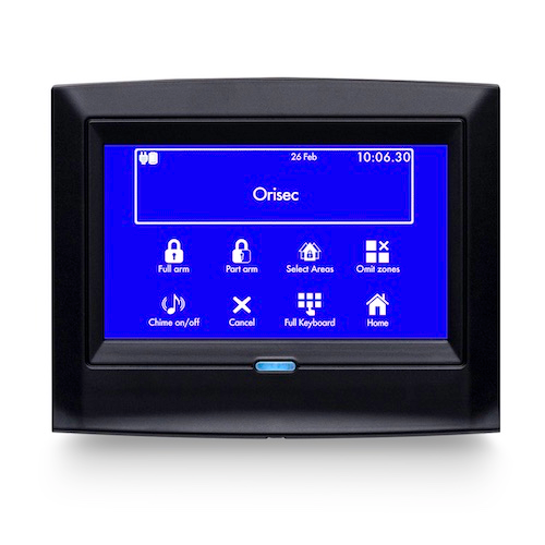 TECLADO GRAU 3 TOUCHSCREEN BAIXO PERFIL PRETO COM RECETOR WIRELESS 3xIN/OUT SUPORTE NFC SENSOR TEMPERATURA