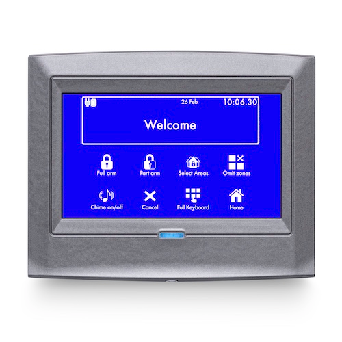 TECLADO GRAU 3 TOUCHSCREEN BAIXO PERFIL CINZA METÁLICO COM RECETOR WIRELESS 3xIN/OUT SUPORTE NFC SENSOR TEMPERATURA