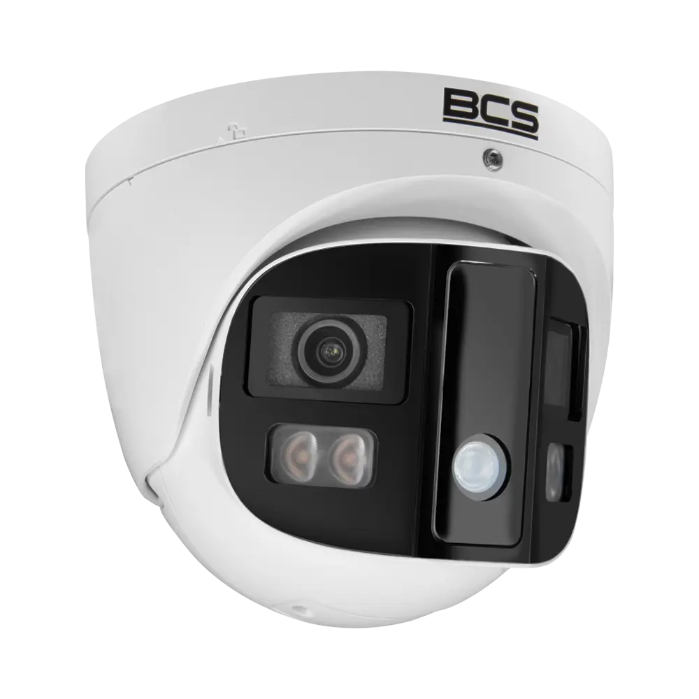 CÁMARA IP DOMO BCS POINT 5MPX 2.8-12mm IV40m MOTOZOOM 120dB AI BLANCA 