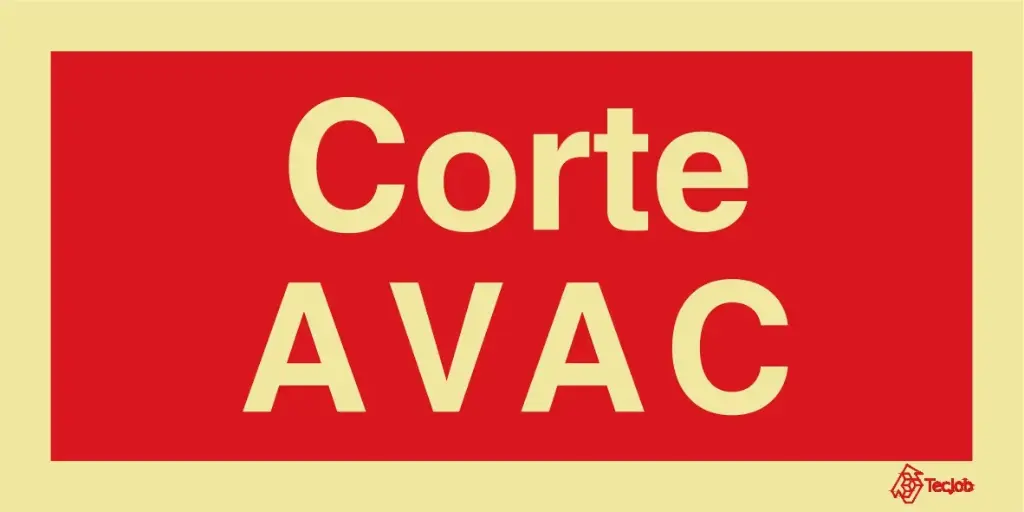 [I0631A] SINAL FOTOLUMINESCENTE CORTE AVAC 200x100mm