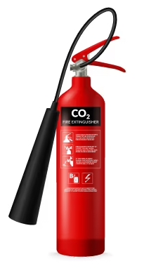 EXTINTOR CO2 10kg COM CARRINHO
