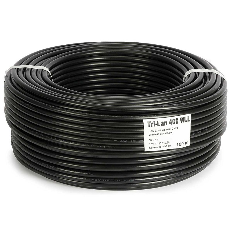 100m CABLE COAXIAL 50 Ohm Tri-LAN 400