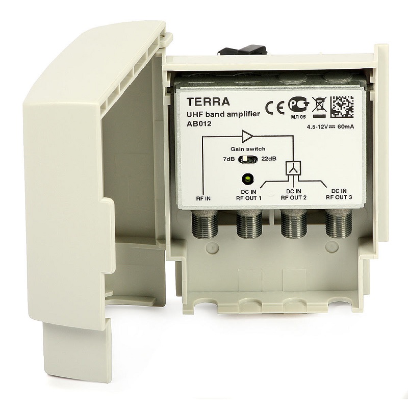 AMPLIFICADOR ANTENA EXTERIOR AB012 DVB-T 22dB