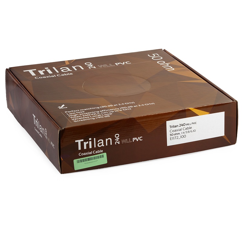 100m CABLE COAXIAL 50 Ohm TRI-LAN 240 PVC BLANCO
