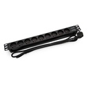 EXTENSÃO 19" RACK 9xTOMADAS 230Vac 