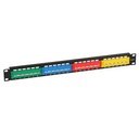PAINEL 24 PORTAS CAT 5E 45º 19" RACK